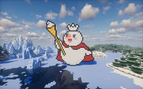我的世界怎么造雪人怪